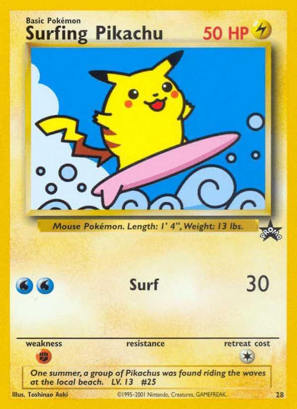 Surfing Pikachu Card