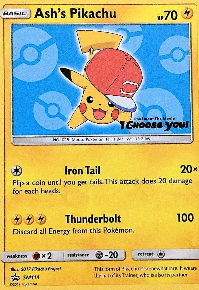 Ash's Pikachu Card