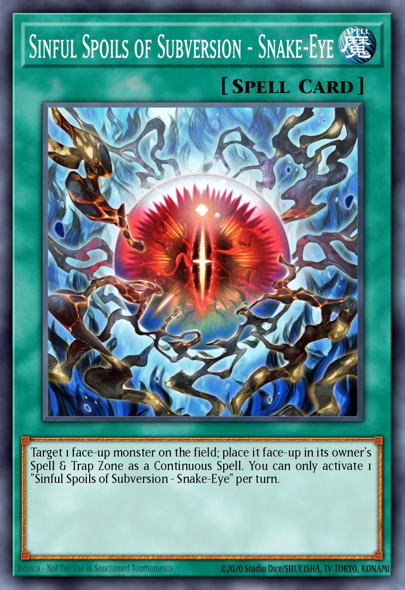 Sinful Spoils of Subversion - Snake-Eye Card