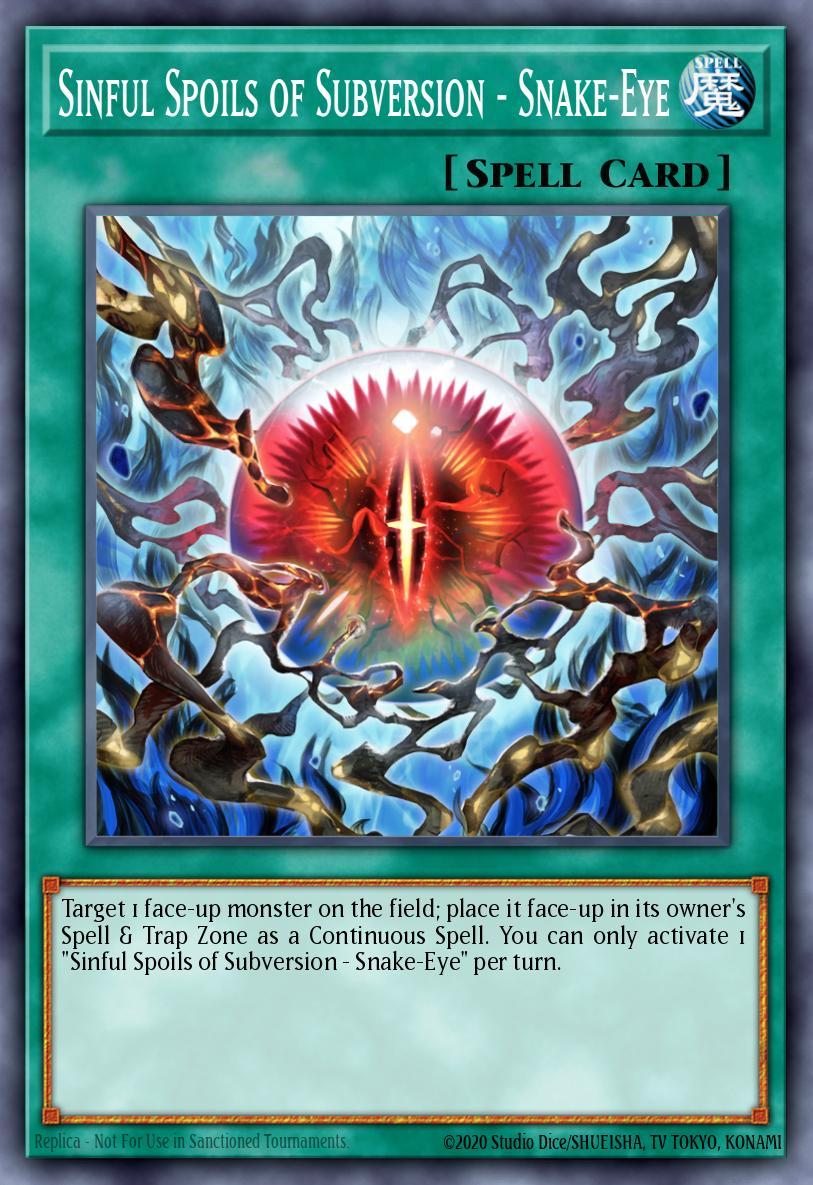 Sinful Spoils of Subversion - Snake-Eye Card